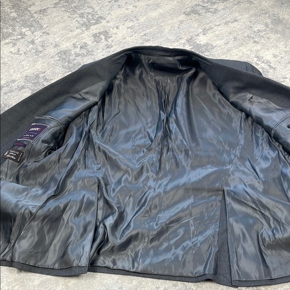 Untuckit Wrinkle Resistant Palazzo Sport Coat Blazer Gray Wool Sz 46R - Picture 7 of 15